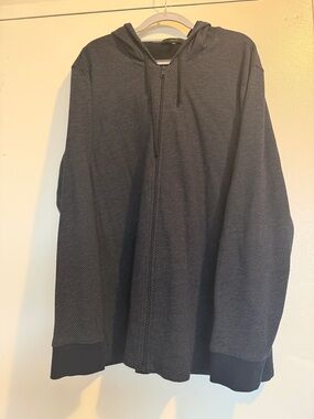 Vince Men's Black Textured Zip Hoodie